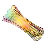 STOBAZA Große Kristallglas Vase Bunte Phoenix Schwanzform Blumenvase Dekorative Glasvase für Wohnzimmer Tischdeko Hochzeit Wohnkultur