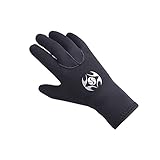 PAWHITS Neoprenhandschuhe 3mm Thermohandschuhe Winterhandschuhe wasserdichte Anti-Rutsch-Handschuhe für Männer und Frauen Herren Schwarz (L)