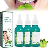 Fresh Breath Mundpflege-Essenz, frischer Atem Pflege-Essenz, frischer Atem Mundpflege, sauberes Zahngel, natürliche Atemerfrischung, trockene und schlechte Mundgerüche, entfernt Tropfen,