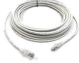 Custom Cable Connection Ethernet-Patchkabel (Cat6, UTP, CMP-Zertifiziert, Blau oder Weiß weiß weiß 100 Foot