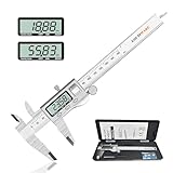 Messschieber Digital Hochpräzise Edelstahl Schieblehre 0-150mm/0-6 Schieblehre Messwerkzeuge Industrielle Messschieber Für Innen Außen und Stufenmessungen LED Display Industrielles Testinstrument