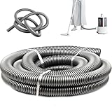 Staubsaugerschlauch, 39-Zoll-Staubsammelschlauch, grauer EVA-Staubsauger, Staubsaugerzubehör für Ersatz, Verlängerung und mehr.