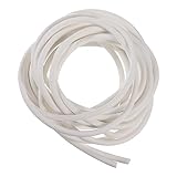 sourcing map Silikon Schaumstoff Dichtstreifen 6mm(0.24') Durchmesser 5 Meter(16.41 Ft) Lang Schwamm Gummi Wetter Dichtstreifen Runde Gummi Kordel Festes für Basteln Rohr Handwerk