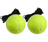 Orrdiffi Tennisball mit Schnur,Tennistrainer Elastic Tennis Ball, Tennisbälle Tennis Trainer, Twistball ersatzball Tennisspiel Garten Swingball für Selbststudium Übung,Anfänger,Erwachsene (2 Stück)