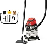Einhell Akku-Nass-Trockensauger TC-VC 18/20 Li S-Solo Power X-Change (18 V, 20 L Edelstahlbehälter, Rollen, Zubehörhalterung, inkl. div. Filter und Düsen, ohne Akku)