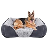 JOEJOY Hundebett XXL für Grosse Hunde, Hundekorb Waschbar, rutschfest HundeköRbchen, Bequem Anti Stress Hundebetten Grosse Hunde, 106x80x23cm