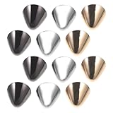 Ipetboom 6 Paar Zehenschutzkappen aus Metall für High Heels Dreieckige Zehenkappen für Spitze Schuhe Stoßdämpfender Schutz Dekorative Schuhspitzenschutz Überzüge für Damen Pumps