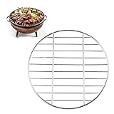 PARFCO Edelstahl Grillrost, Durchmesser 30 cm Grillrost Edelstahl Rund, Edelstahl Grillgitter Rund, Silber Grillroste Ersatz Kugelgrill, für Camping und Picknicks