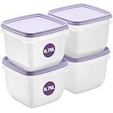 SmartStore Frischhaltedosen mit Deckel und Kühlschrank Organizer 0.75L 4er Set | Geeignet für Kühlschrank und Gefrierschrank | BPA freie meal prep boxen | Gefrierbox Set