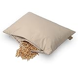 MinkovHOME Dinkelkissen, Ergonomisch, Atmungsaktiv, Weicher Baumwoll-Steppbezug, Nackenkissen mit Bio-Füllung, 30 x 40 cm