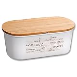 KESPER® | Brotbox mit Bambus-Schneidebrett – Material: Kunststoff (PET), Bambus - FSC®-zertifiziert, spülmaschinengeeignet, hygienisch & geschmacksneutral, Maße: 34 x 14 x 18 cm | 38500