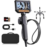 Endoskopkamera mit Licht, Hopefox Drehbar Inspektionskamera 4,3 Zoll 1080P IP67 Wasserdichtes Rohrkamera Kanal Endoskop Kamera mit 8 LEDs, 32G Karte und Tragetasche-1.5M