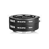 Meike MK-S-AF3A Metall Autofokus Makro Verlängerung Adapter für Sony E-mount Ring 10mm 16mm Kamera den Mirrorless Nex3 Nex5 Nex6 A6000 A6300 A6400 A6500 A7II A9 etc