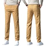 Einfarbige Herren-Jeans, gerades Bein, Herren-Hose mit Taschen, klassische, minimalistische Hose, vielseitige normale Passform, lässige und bequeme Hose, modische und dehnbare Hose
