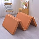 Tragbare Klappmatratze, 5 cm/8 cm dick, 4-teilig, waschbar, Gästebett mit abnehmbarem Bezug, für Camping, Reisen, Bodennutzung, Einzelbett, 60 x 200 cm