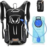 Arvano Trinkrucksack Fahrrad Rucksack mit Trinkblase 2l für Damen Herren, Wasserdicht für MTB Fahrrad Skifahren Wandern Motorrad Ski