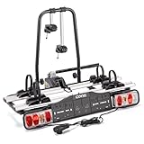 Fahrradträger Anhängerkupplung – Auto Fahrradträger für E-Bikes & Standardräder, Kann 2 Fahrräder aufnehmen,Schnellspann-Sicherung, 13/7-Pin Lichtsystem, Universell & Aerodynamisch