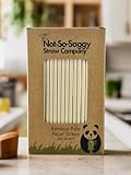 The No-So-Soggy Company Bambus-Papierstrohhalme, natürliche Farbe, 100 % biologisch abbaubar, Kunststoff, chemikalien- und tintenfrei, 200 Stück