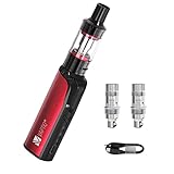 VAPTIO Cosmo Kit Elektronische Zigarette 1500 mAh 30W Power Vape Kit, Starter Kit mit 2,0 ml Cosmo Tank 2 Stück Cosmo Spule,No E Liquid No Nicotine (Rot)