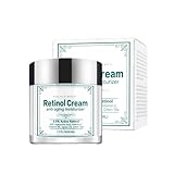 Retinol Gesichtscreme, Face Feuchtigkeitscreme mit Retinol, Hyaluronsäure, Tag und Nacht Anti-Aging-Creme für Frauen und Männer, für Alle Hauttypen, Für Glattere Haut 50ML (1)