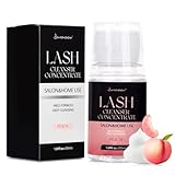 Lunamoon Wimpernshampoo Konzentrieren Lash Shampoo Concentrate Wimpernshampoo für Wimpernverlängerung Wimpernreinigungskonzentrat 50ML Wimpernschaum Cleanser Wimpernreiniger (Peach50)