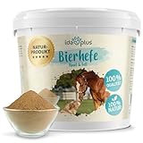Ida Plus - Reines Bierhefe-Pulver - 3 kg - 100% Naturprodukt für Hunde, Katzen & Pferde - Futterergänzung für glänzendes Fell & kräftige Haut - reich an B-Vitaminen, Mineralien & Spurenelemente