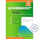 WEBROOT Internet Security Plus 2025 | + Passwort-Manager, Smartphone and Tablet | 3 Geräte | 1 Jahr | Mac/Windows/iOS/Android/Chrome | Aktivierungscode per E-Mail