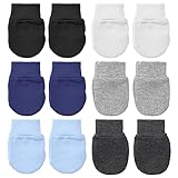 ASTER 6 Paar Baby Mittens Neugeborene Baumwollhandschuhe F?ustlinge Baby Neugeboren Kleinkind Handschuhe Weiche Baumwolle Keine Kratzer f¨¹r 0-6 Monate Baby Gloves Jungen M?dchen