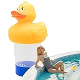 Chlorspender - Schwimmende Ente, verstellbare Kappe, Tablettenfutterspender | Pool Desinfektionsmittel, chemisches Diffusorzubehör (für oberirdische Badewanne, Hinterhofspa, g