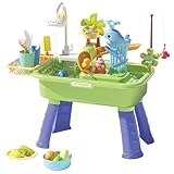 Generisch Wasserspiel Tisch für Kinder, Kinder Aktivität Sensorik Spielset, Interaktives Lernspielzeug Mit Pumpe Für Garten Koordination Entwicklung Spielzeit Zuhause Sensorik