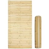 Badematte Holz Sauna Bodenrost Rollrost Fussmatte aus Bambus 100 x 50 cm, Sauna Türmatte Rollrost Fußmatte, Sauna bodenmatte/badvorleger Holz