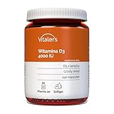 Vitaler's Vitamin D3 4000 IE - 240 Kapseln, 8 Monate Nahrungsergänzung, ohne Konservierungsstoffe, reine Zusammensetzung