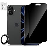 TUTUO Sichtschutz Schutzfolie für iPhone 17 für Panzerglas, [2+1 Stück] Anti Spy Panzer Schutz Glas + Kameraschutz, 9H Härte Anti-Kratze