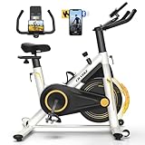 Heimtrainer Fahrrad mit App, CHAOKE Profi Ultra-Leiser Indoor-Hometrainer mit Magnetwiderstand, Ergometer Heimtrainer mit V-Stabil-Basis, Superweichem und Atmungsaktivem Sitz, Bis 160KG