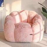 MAXYOYO Sitzsack Erwachsene, Floralförmige Bean Bag Sofa mit Memory-Foam Füllung, Weiches Kunstfell Sitzsack XXL für Wohnzimmer Schlafzimmer