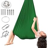 JXYQZD Yogatuch Zum Aufhängen, Sensorische Ganzkörper-Kompressionssocke für ADHS, Autisten und sensorische Integration (Color : Grün, Size : 150x280cm)