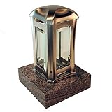 designgrab Grablampe Venezia aus Edelstahl mit Granitsockel aus Granit Paradiso