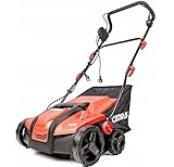 CEDRUS CEDWE38 Elektro-Vertikutierer & Rasenlüfter 1800W, 38 cm Arbeitsbreite, 2-in-1 Funktion, 6-stufige Tiefeneinstellung, 45 l Fangkorb