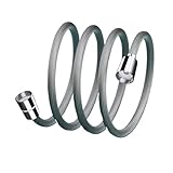Brauseschlauch, 1,5 m/2 m G1/2 Zoll, Schlauch für Badezimmer, Duschkopf für Dusche, Werkzeug für Schlauch, Zubehör für Baddusche (Grey 2M)
