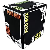 Yes4All Soft Wooden Core Plyo-Box aus weichem Schaumstoff, Crossfit, MMA, plyometrisches Training – 3-in-1 Sprungbox mit Holzkern (16/14/12), (NLHH), A. Version Sport Schwarz, 40.6 x 35.5 x 30.4cm