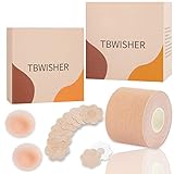 Tbwisher Boob Tape für Bruststraffung Boobytape -Sticky Body Tape für Push-up-Form für Erreichen der Bruststütze Lift-Kontur der Brust mit wasserdichtem schweißfestem Bob
