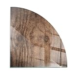 Kaminbodenplatte für Kaminofen 100x100 cm Dekorative Glasbodenplatte Glasboden Hitzeschutz Quadrant Schutzplatte Hartglas Elegantes Design Stilvollem Motiv - Natürliches Holzmuster