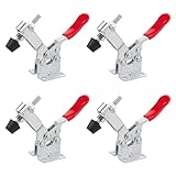 Push Pull Action Handwerkzeug, Clamp Waagrechtspanner, Horizontal Toggle Clamp, 4 Stück Kniehebelspanner Schnellspanner, Einstellbar Kniehebelspanner Horizontal, für Zimmerei, Schweißen, Butyeak