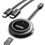 Unitek USB C Hdmi Wireless Transmitter and Receiver with PD3.0, HDMI Funkübertragung, FHD Wireless Extender für Streaming Video Audio File von, Laptop, PC zu HDTV, Projektor, 1080P HD Sat Receiver