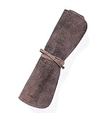 Hochwertige 7-Fach Echt-Leder Kochmesserrolle Steve – Rolltasche Werkzeugtasche verschliessbar - Messertasche Steve (7-Fächer, Antik)