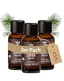 Heldengrün© Zirbenöl BIO [100% NATURREIN] - Echtes Zirbelkiefer Öl - Alpen Wildwuchs aus Österreich - Zirbenöl Ätherisches Öl - Zirbenöl für Diffusor - 3 x 30 ml
