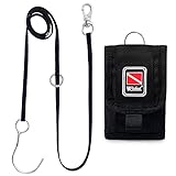 Wicked Scuba 316 Edelstahl-Riffhaken, 1,2-1,8 m, Schwarz Abyss