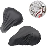 Avagiaforu Sattelschutz Wasserdicht Fahrrad, 2 Stück Fahrradsattel Regenschutz, Fahrradsattel Überzug, Fahrradsitz Regenschutz, Sattelbezug Fahrrad, Regenschutz Fahrradsattel, Sattelüberzug