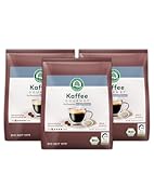 LEBENSBAUM 3 x Bio Kaffe Gourmet Pads entkoffeiniert, Kaffeepads Set, 3er Set Kaffeepads, entkoffeinierter Kaffee Bio 3 x 18 Pads x 7 g