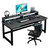 GFHTRELY Computertisch, modern, schlicht, E-Sport-Schreibtisch, kleine Wohnung, Schlafzimmer, Schreibtisch, Kohlefaser, Computertisch, Studenten-Schreibtisch, Büro, Computertisch